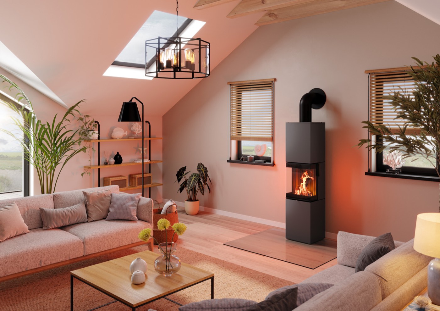 Inspiration: Freistehender Kaminofen